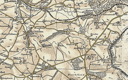 Old map of Westcott in 1899-1900