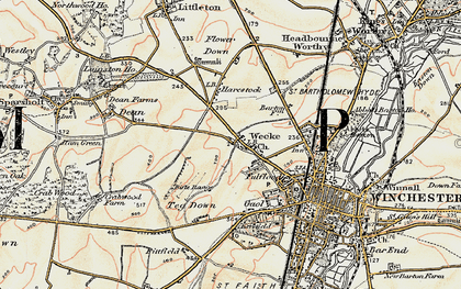 Old map of Weeke in 1897-1900