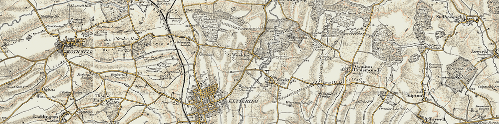 Old map of Boughton Park in 1901-1902