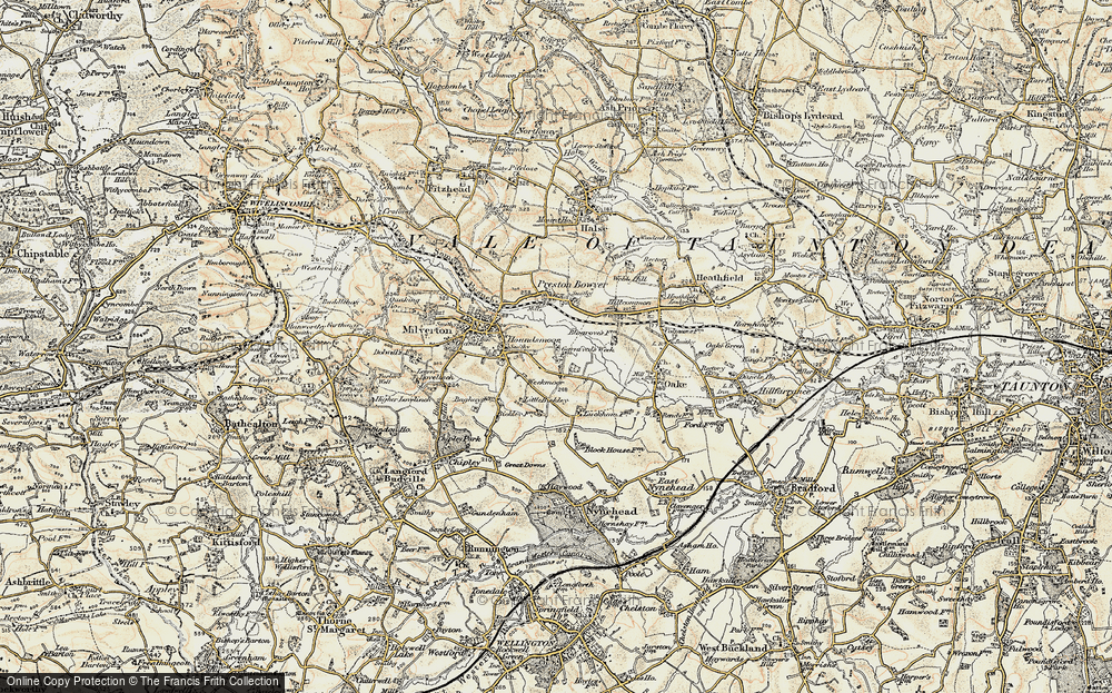 Old Map of Weekmoor, 1898-1900 in 1898-1900