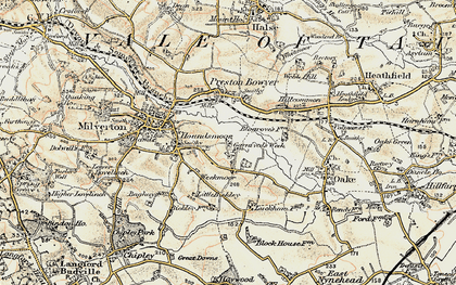 Old map of Weekmoor in 1898-1900