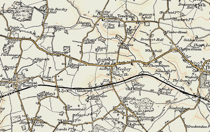 Old map of Weeley in 0-1899