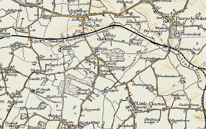 Old map of Weeley Heath in 0-1899