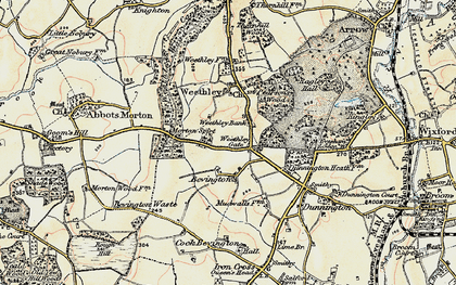 Old map of Weethley Bank in 1899-1902