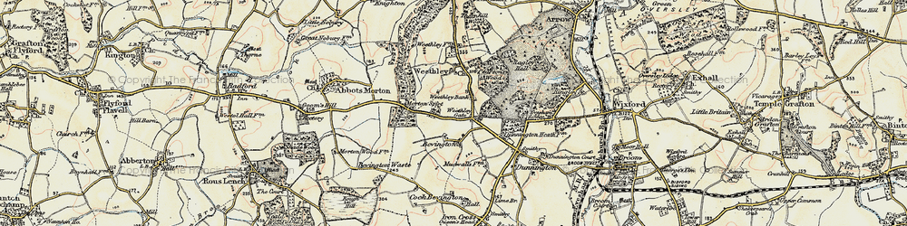 Old map of Weethley Bank in 1899-1902
