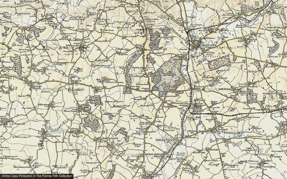 Old Map of Weethley Gate, 1899-1902 in 1899-1902