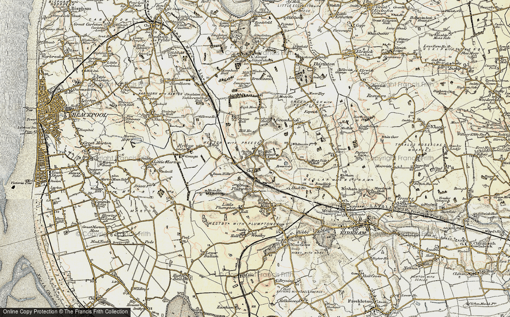 Old Map of Weeton, 1903-1904 in 1903-1904