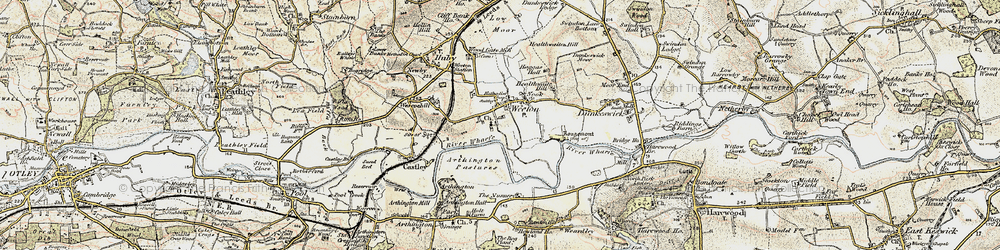 Old map of Arthington Pastures in 1903-1904