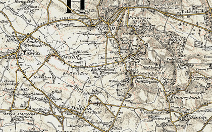 Old map of Weetwood Common in 1902-1903
