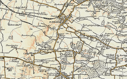 Old map of Weir in 1898