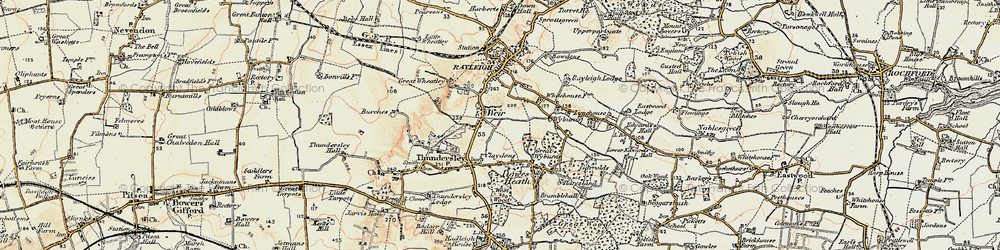 Old map of Weir in 1898