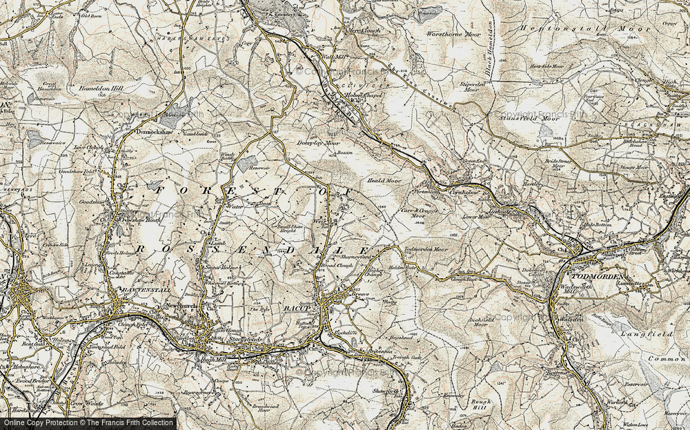 Old Map of Weir, 1903 in 1903