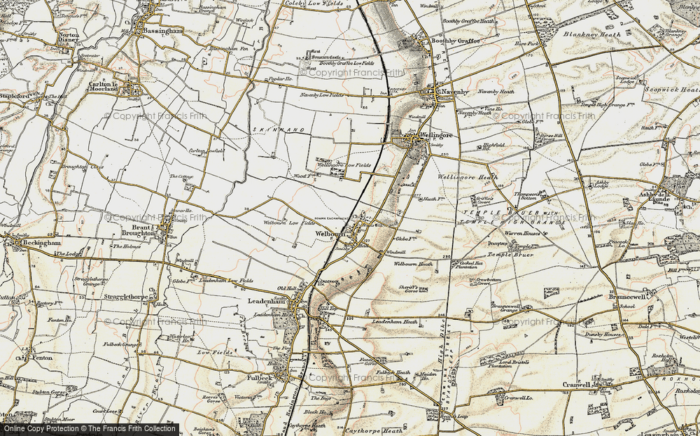 Old Map of Welbourn, 1902-1903 in 1902-1903