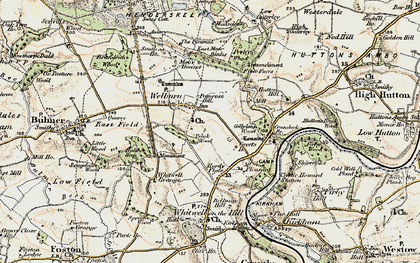 Old map of Welburn in 1903-1904
