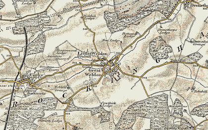 Old map of Weldon in 1901-1902