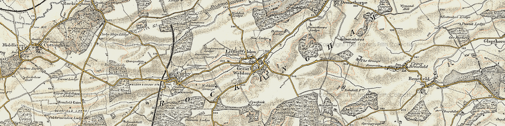 Old map of Weldon in 1901-1902