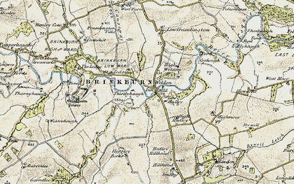 Old map of Tod Burn in 1901-1903