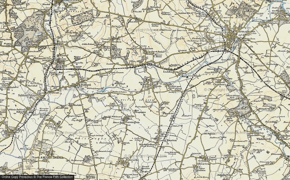 Old Map of Welford-on-Avon, 1899-1901 in 1899-1901