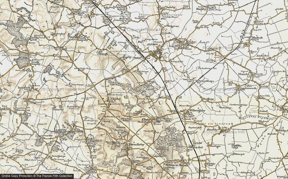 Old Map of Well, 1902-1903 in 1902-1903
