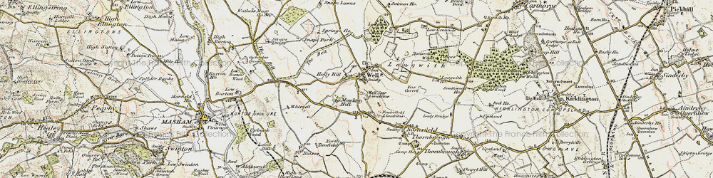 Old map of Langwith in 1903-1904