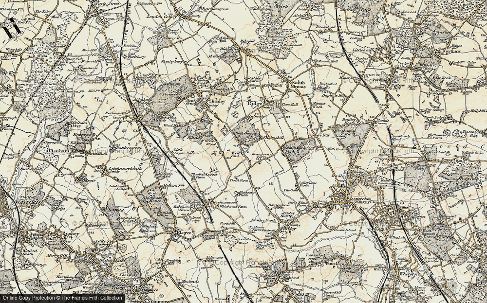 Old Map of Well End, 1897-1898 in 1897-1898