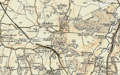 Old map of Well Hill in 1898