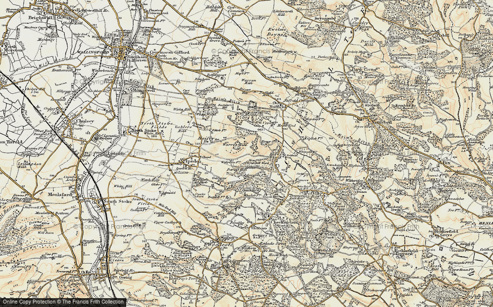Old Map of Historic Map covering Berins Hill in 1897-1900