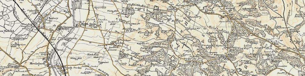 Old map of Well Place in 1897-1900