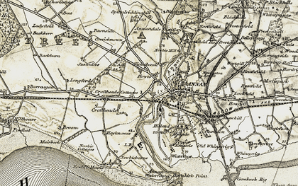 Old map of Blacketlees in 1901-1904
