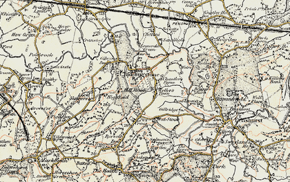 Old map of Weller's Town in 1898
