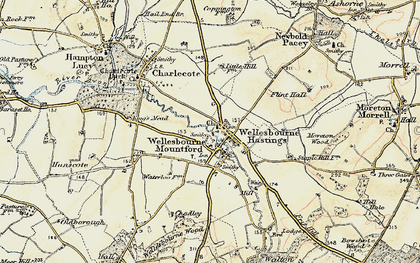 Old map of Wellesbourne in 1899-1902