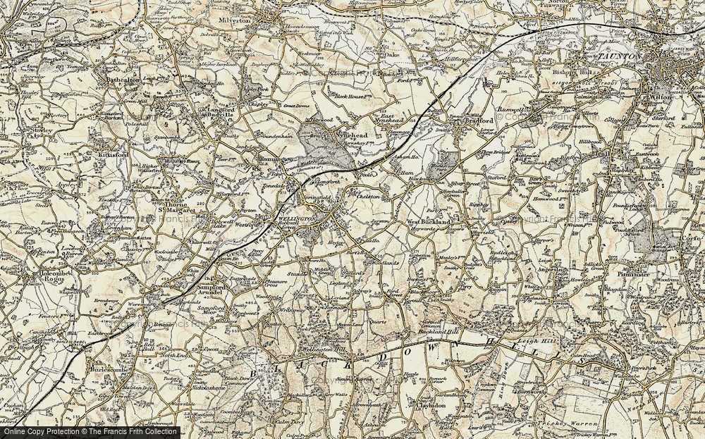 Old Map of Historic Map covering Burts Ho in 1898-1900