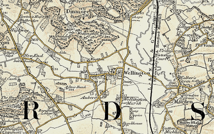 Old map of Burghope Wood in 1900-1901