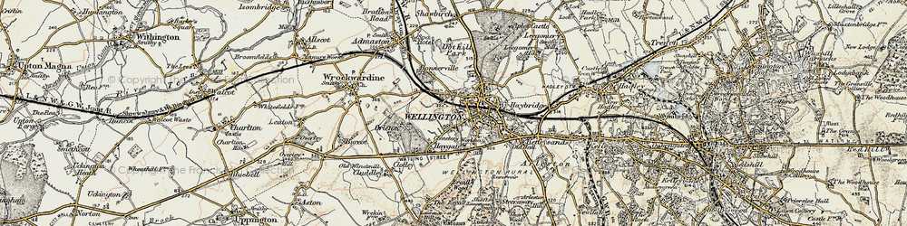Old map of Wellington in 1902