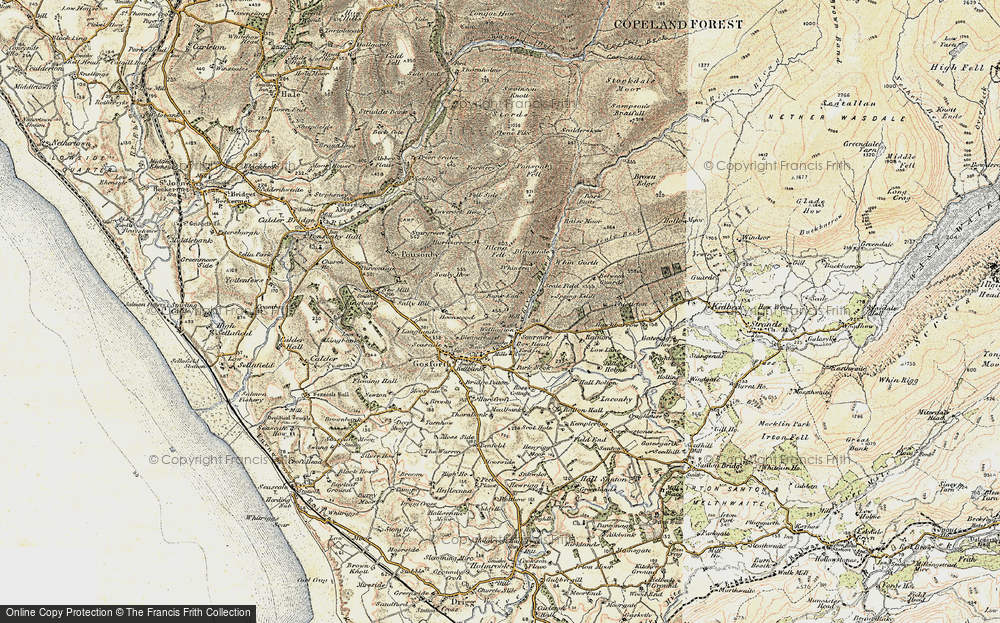 Old Map of Historic Map covering Between Guards in 1903-1904