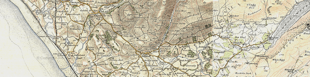 Old map of Bleng Fell in 1903-1904