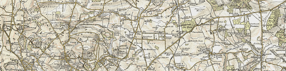 Old map of Wellington Hill in 1903-1904