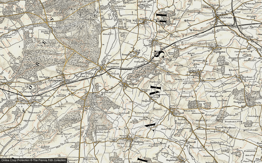 Old Map of Wellow, 1902-1903 in 1902-1903