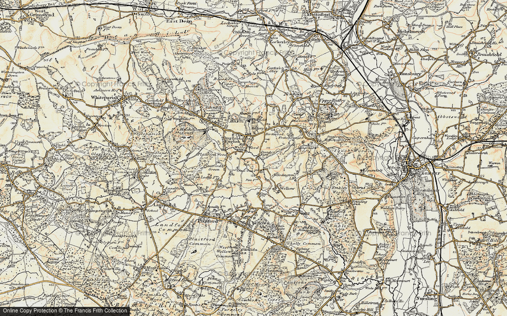 Old Map of Wellow Wood, 1897-1909 in 1897-1909