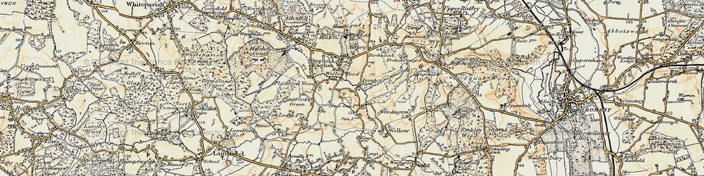 Old map of Wellow Wood in 1897-1909