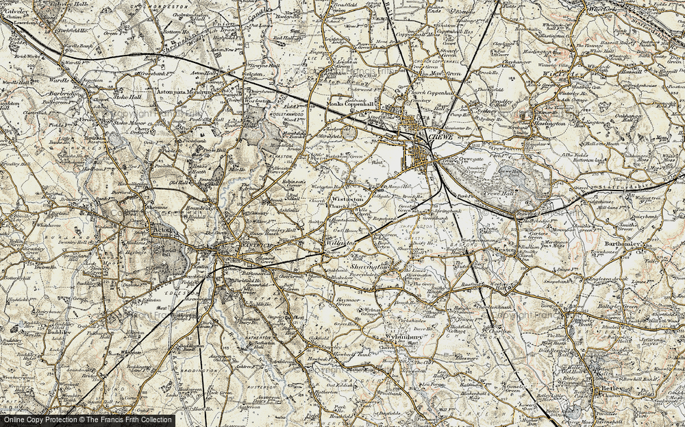 Old Map of Wells Green, 1902 in 1902