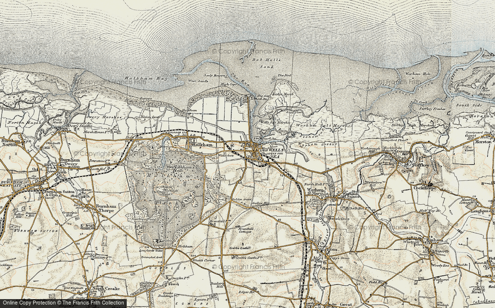 Old Map of Wells-Next-The-Sea, 1901-1902 in 1901-1902