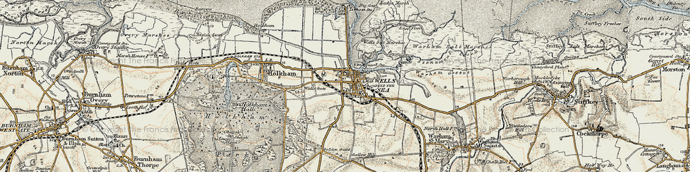 Old map of Wells-Next-The-Sea in 1901-1902
