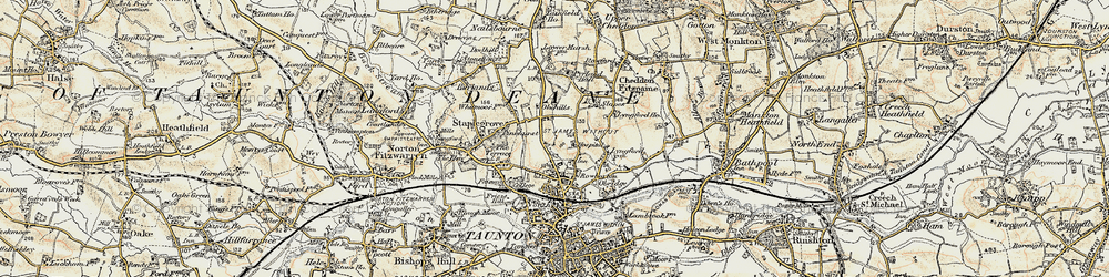 Old map of Wellsprings in 1898-1900