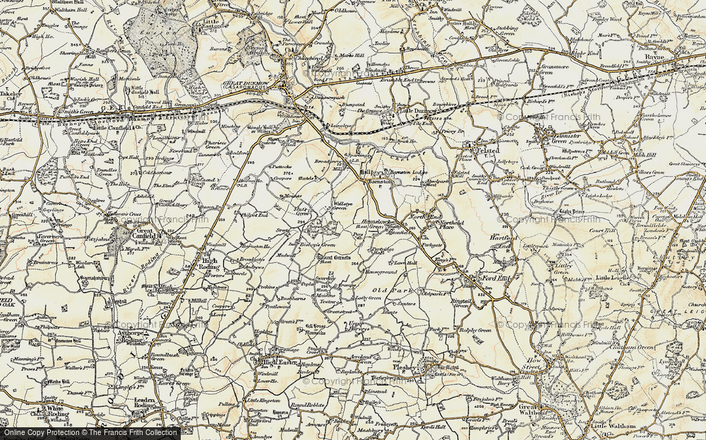 Old Map of Wellstye Green, 1898-1899 in 1898-1899