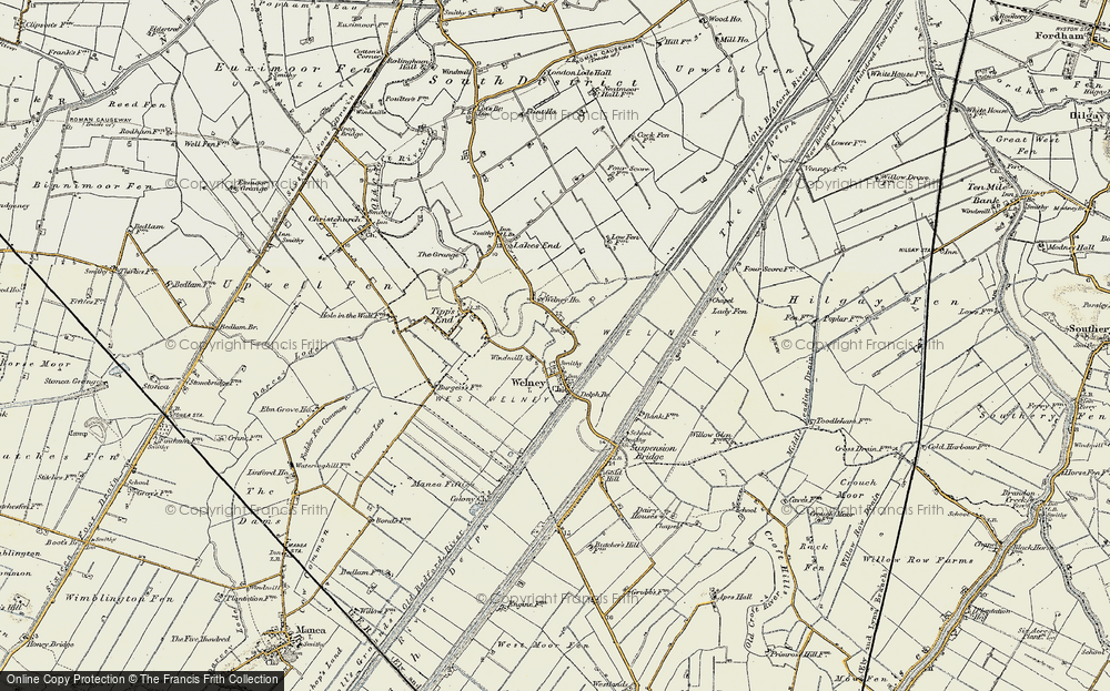 Old Map of Welney, 1901-1902 in 1901-1902