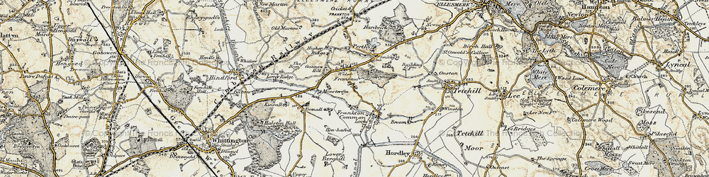 Old map of Brynallt in 1902