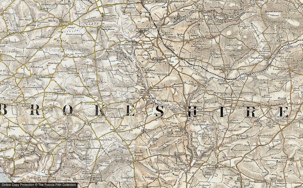 Old Map of Welsh Hook, 1901-1912 in 1901-1912