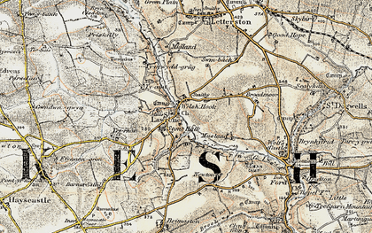 Old map of Welsh Hook in 1901-1912