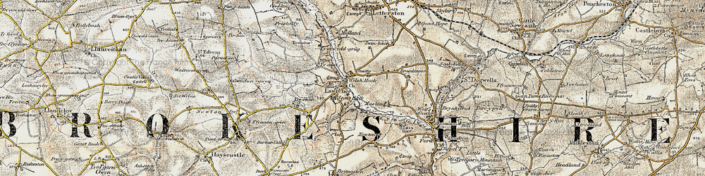 Old map of Welsh Hook in 1901-1912